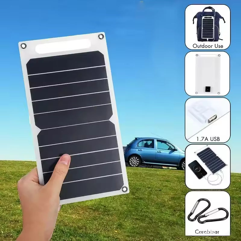 35W Portable Waterproof Solar Panel USB Charger for Camping Hiking