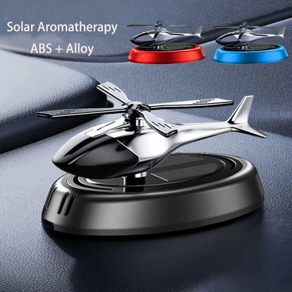 Solar Powered Rotating Helicopter Car Air Freshener Aroma Diffuser