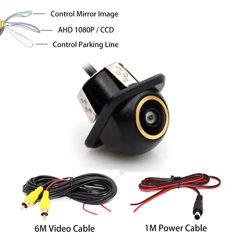 AHD 1080P Fisheye Wide Angle Car Rear View Camera Night Vision