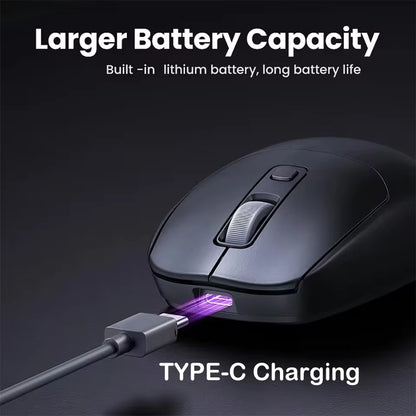 KEBIDUMEI Dual Mode Bluetooth 2.4G Wireless Rechargeable Mouse