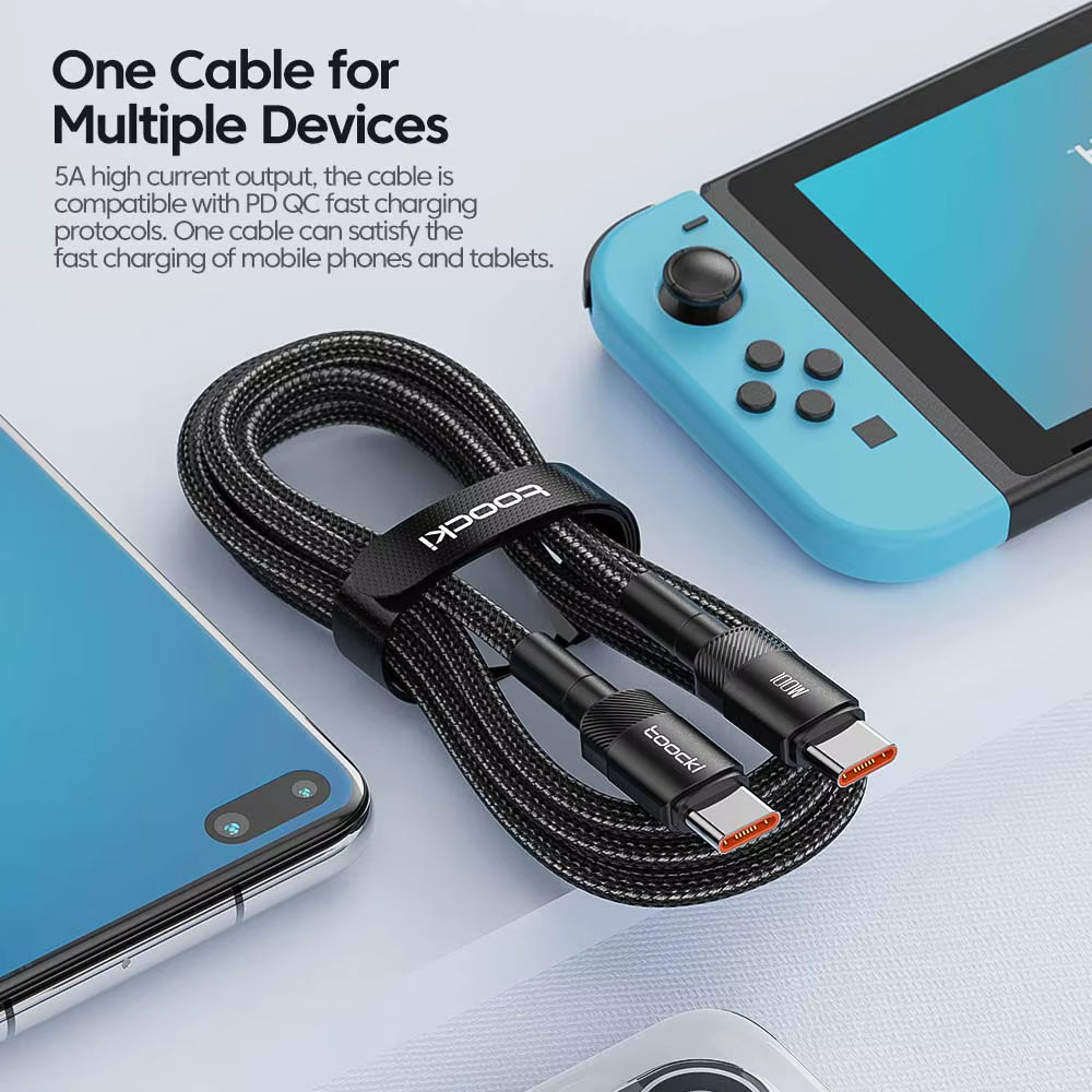Toocki 100W PD USB-C Fast Charging Cable