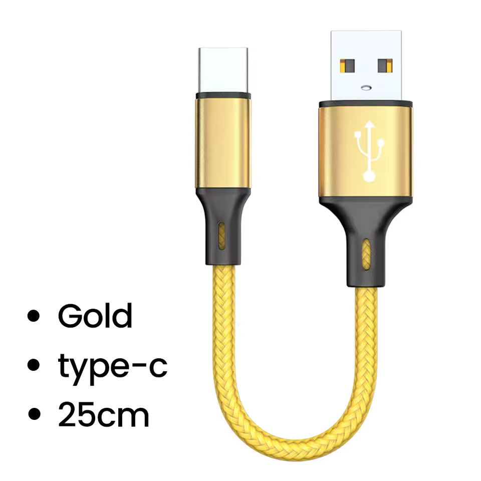 0.25M Short USB-C Fast Charging Cable | Charge & Data Sync Cord