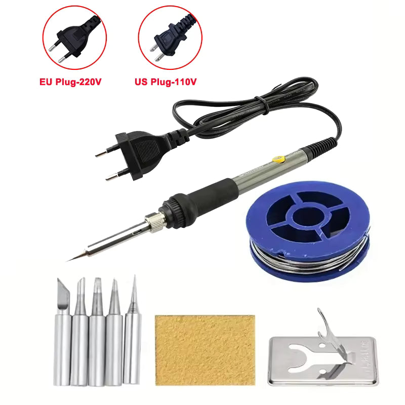 60W Adjustable Temperature Electric Soldering Iron for DIY Repair