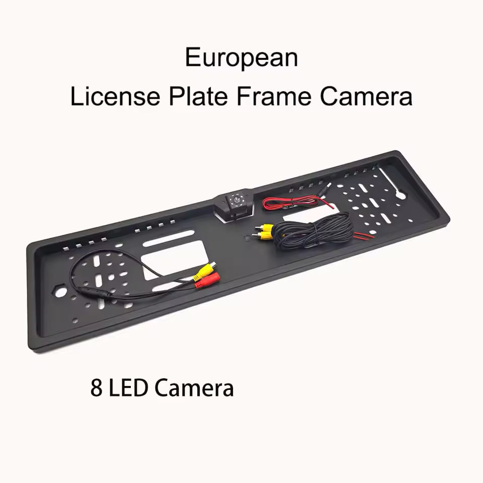 4//8/12LED European License Plate Rear View Backup Camera Night Vision