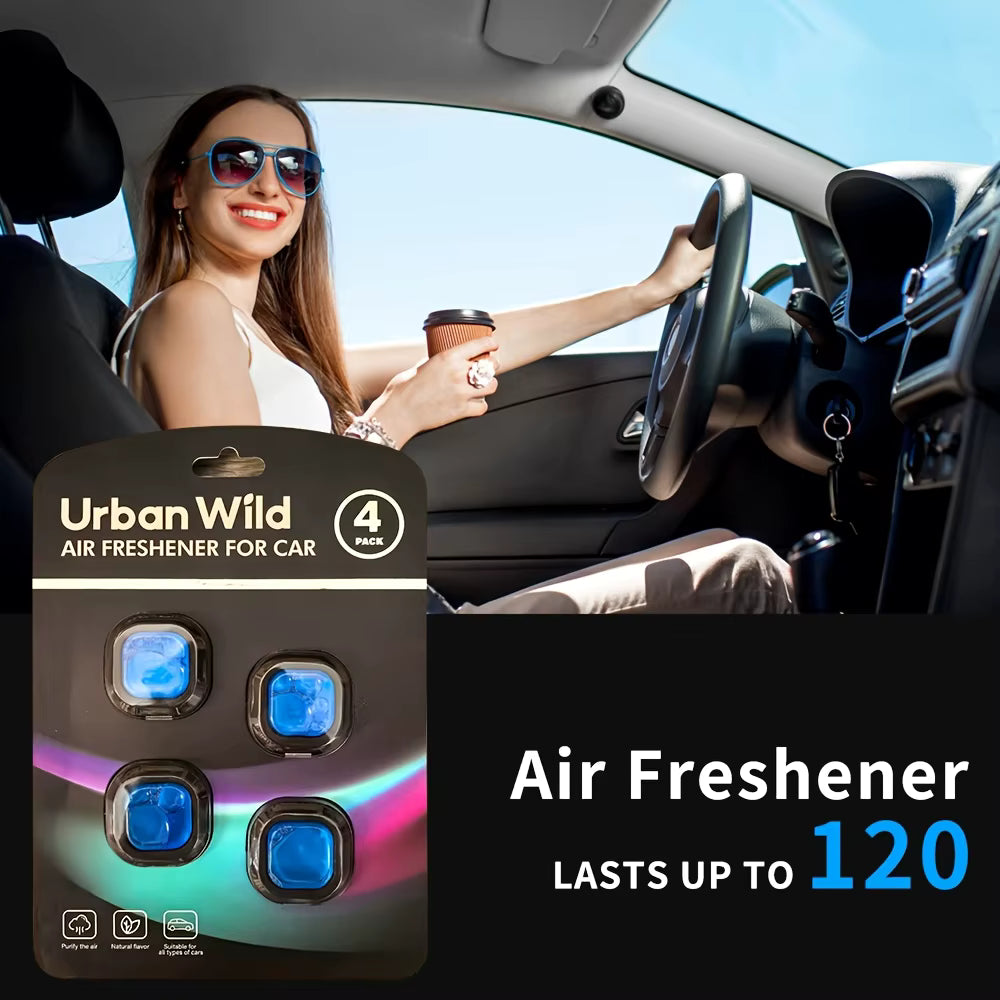 4 Pack Car Air Vent Freshener Long Lasting Odor Eliminator