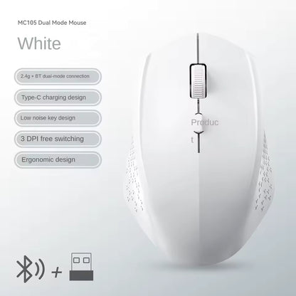 KEBIDUMEI Dual Mode Bluetooth 2.4G Wireless Rechargeable Mouse