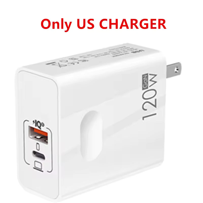 120W Fast Charging Cable for iPhone & Android
