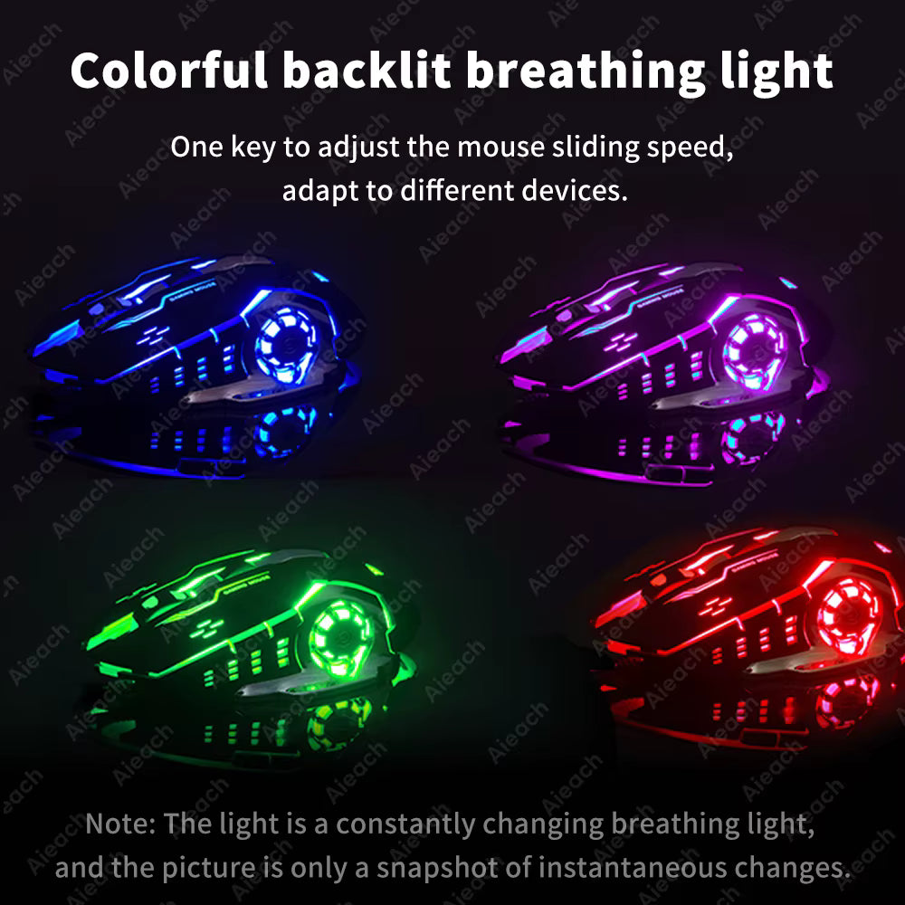 Wireless Bluetooth Gaming Mouse 2.4G Rechargeable RGB Backlit Mouse