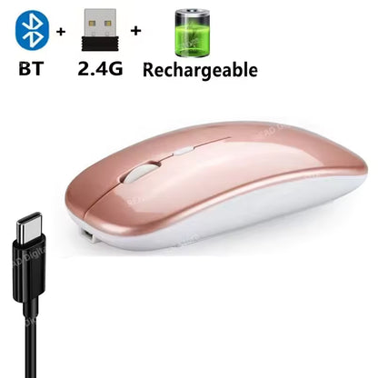 Dual Mode Bluetooth 2.4G Wireless Rechargeable Gaming Mouse