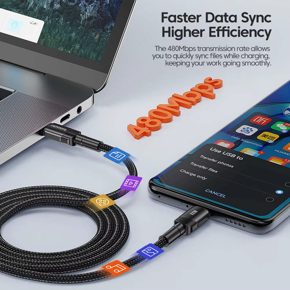Toocki 100W PD USB-C Fast Charging Cable