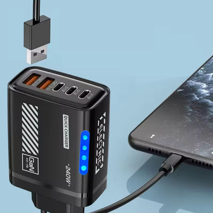 240W Dual USB + 3PD Mech Wind Belt Light Charge