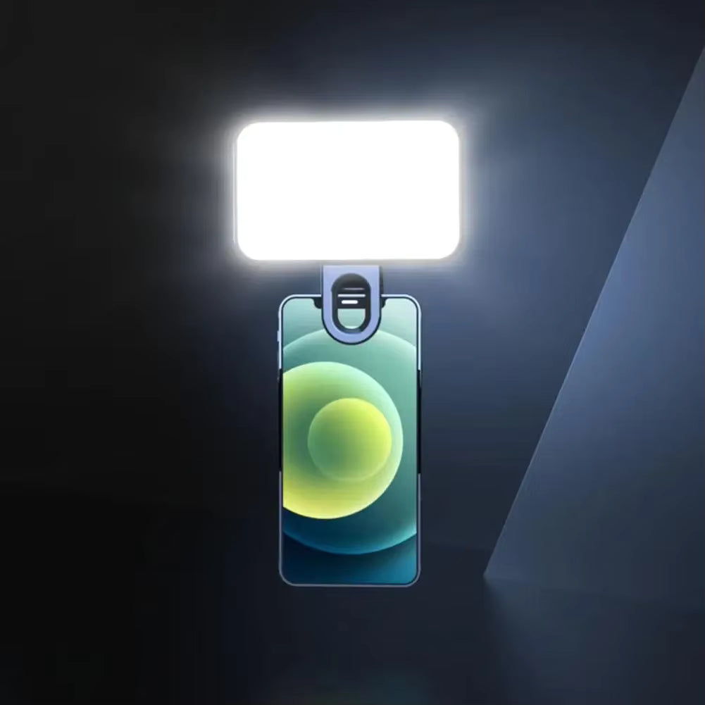 Portable Mini Selfie Fill Light Rechargeable 3 Modes Clip On LED Light