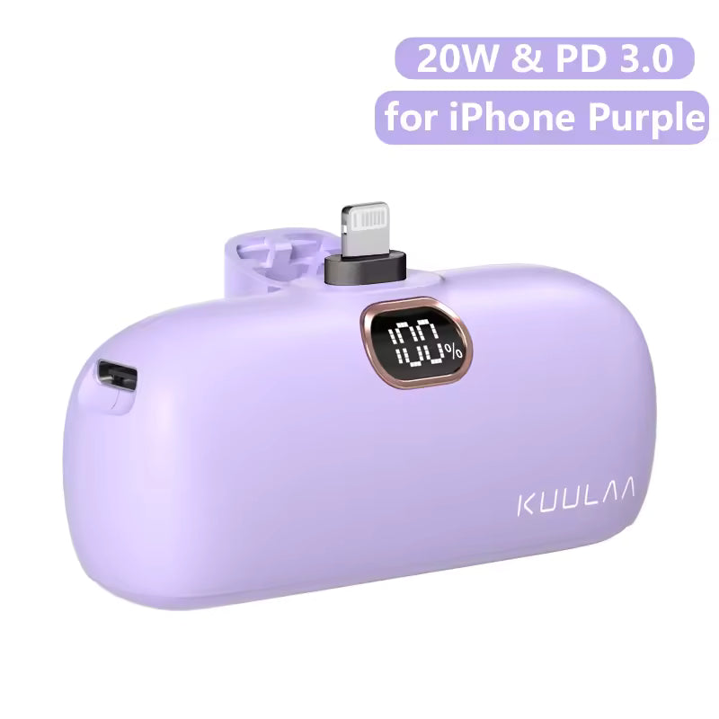 KUULAA Mini 5000mAh Fast Charging Power Bank