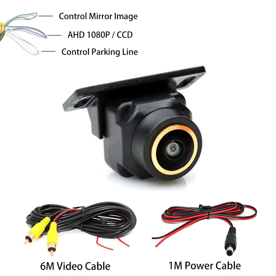 AHD 1080P Fisheye Wide Angle Car Rear View Camera Night Vision