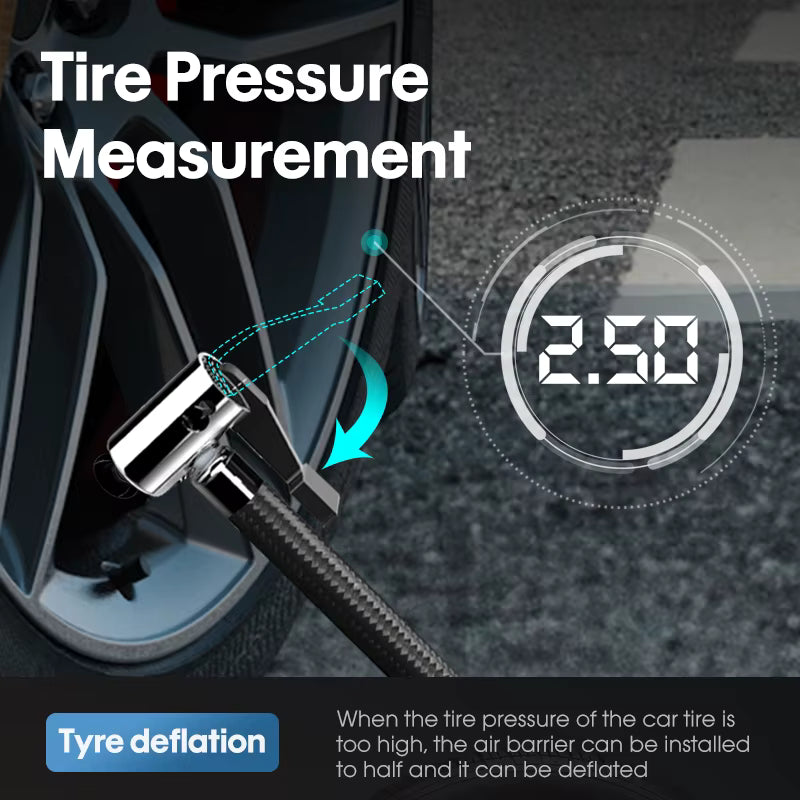 CARSUN Portable Digital Tire Inflator Air Compressor with LED Light
