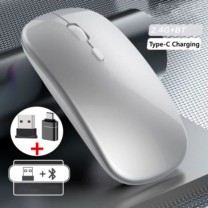 Dual Mode Bluetooth 2.4G Wireless Rechargeable Gaming Mouse