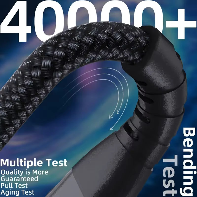 5A USB-C Fast Charging Cable | Braided Type-C Cord | 1M/2M/3M