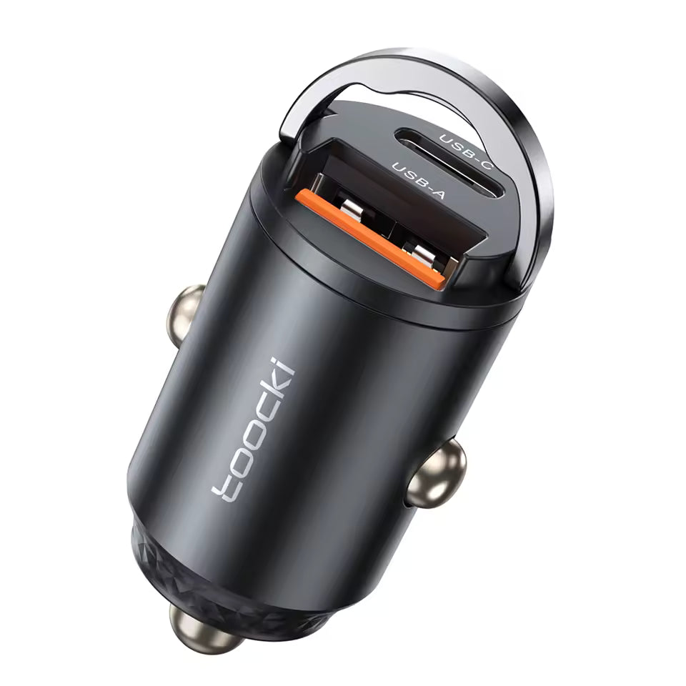 Toocki 45W USB-C Dual Port Fast Car Charger QC3.0 SCP FCP