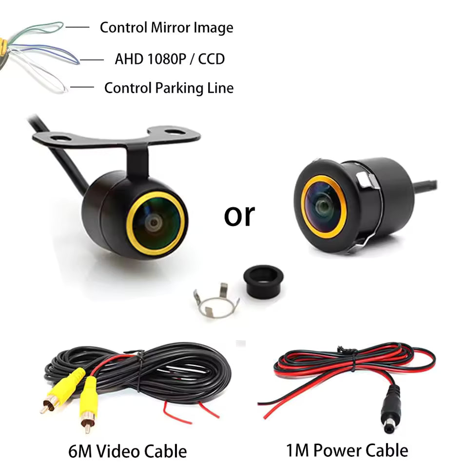 AHD 1080P Fisheye Wide Angle Car Rear View Camera Night Vision
