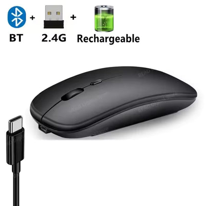 Dual Mode Bluetooth 2.4G Wireless Rechargeable Gaming Mouse
