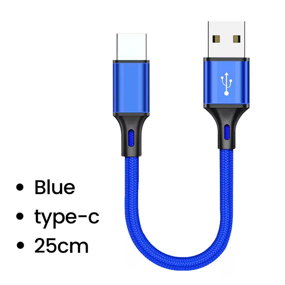 0.25M Short USB-C Fast Charging Cable | Charge & Data Sync Cord