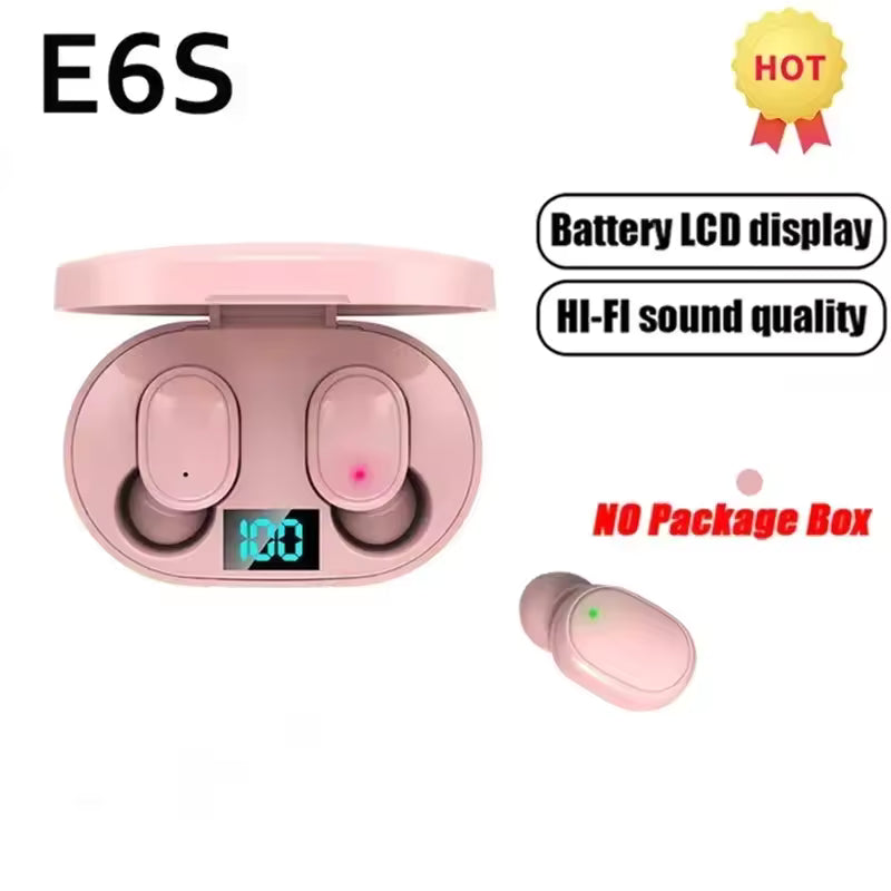 E6S TWS Wireless Bluetooth Earbuds | Noise Cancellation & HD Mic
