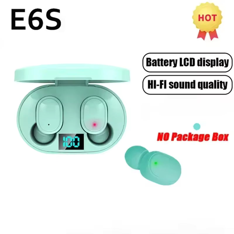 E6S TWS Wireless Bluetooth Earbuds | Noise Cancellation & HD Mic