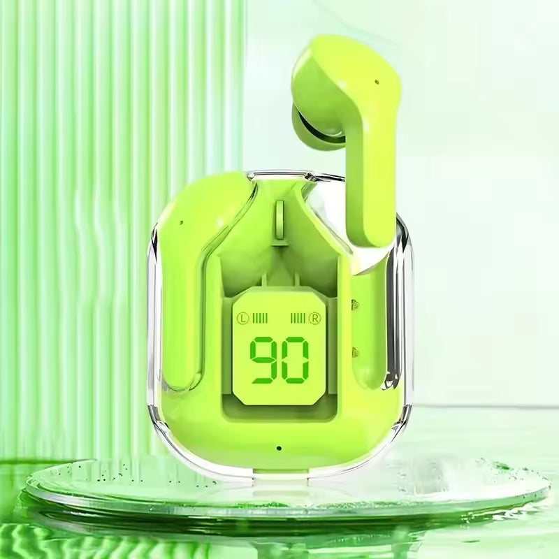 T2 Wireless Bluetooth Earbuds Transparent HiFi Stereo Headphones with LED Display for Xiaomi
