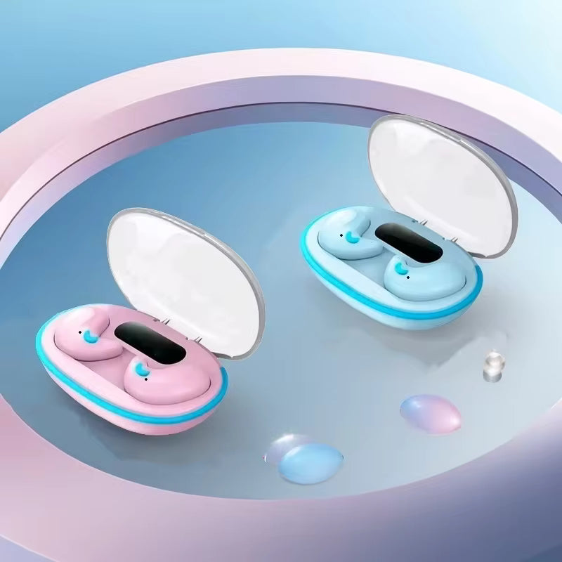 X55 Mini TWS Sleeping Earbuds Wireless Bluetooth Headphones with Mic & Waterproof Design