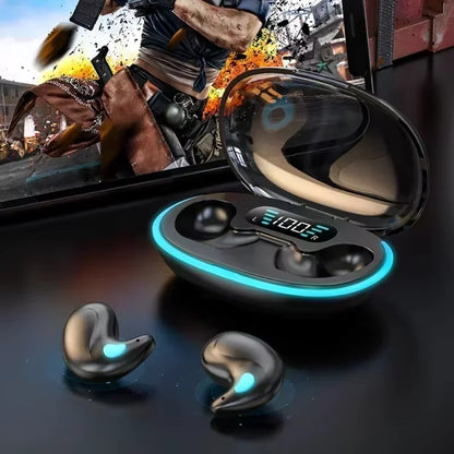 X55 Mini TWS Sleeping Earbuds Wireless Bluetooth Headphones with Mic & Waterproof Design