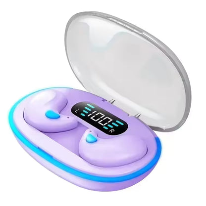 X55 Mini TWS Sleeping Earbuds Wireless Bluetooth Headphones with Mic & Waterproof Design
