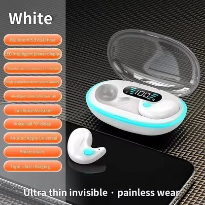 X55 Mini TWS Sleeping Earbuds Wireless Bluetooth Headphones with Mic & Waterproof Design