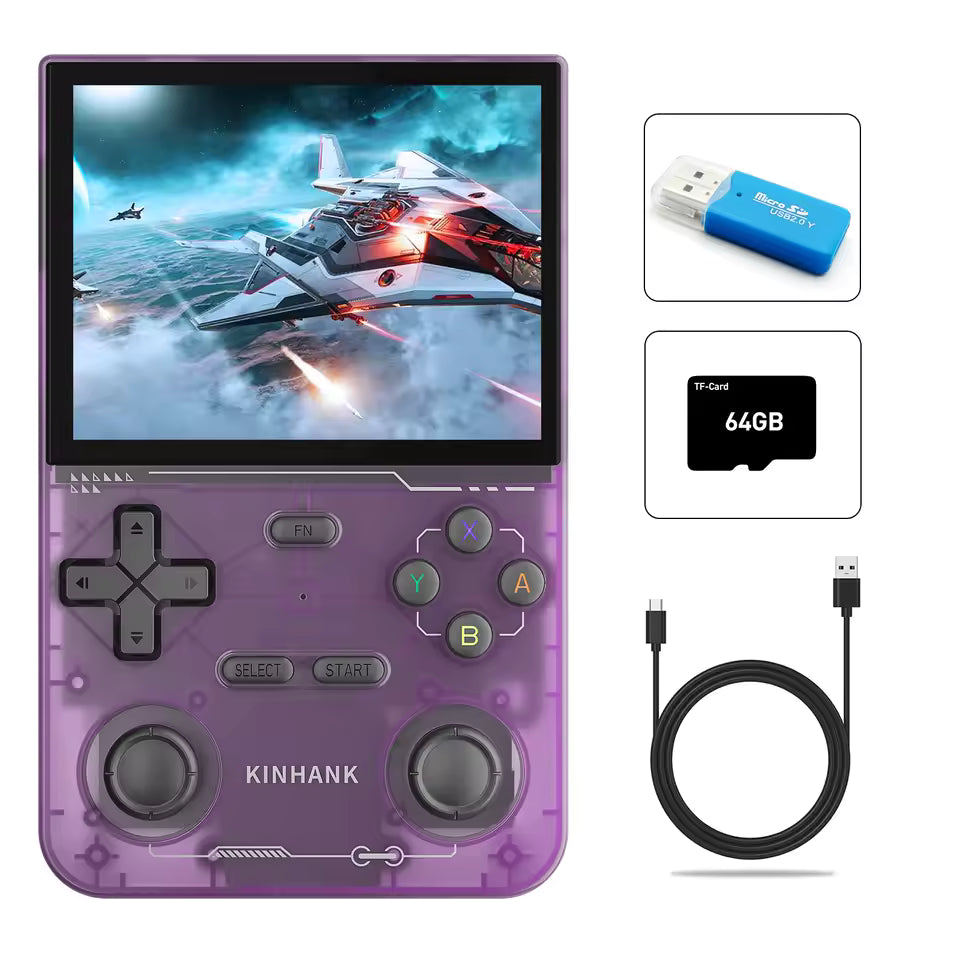 KINHANK K36 Handheld Game Console 3.5" IPS Display 16000 Games Retro Emulator