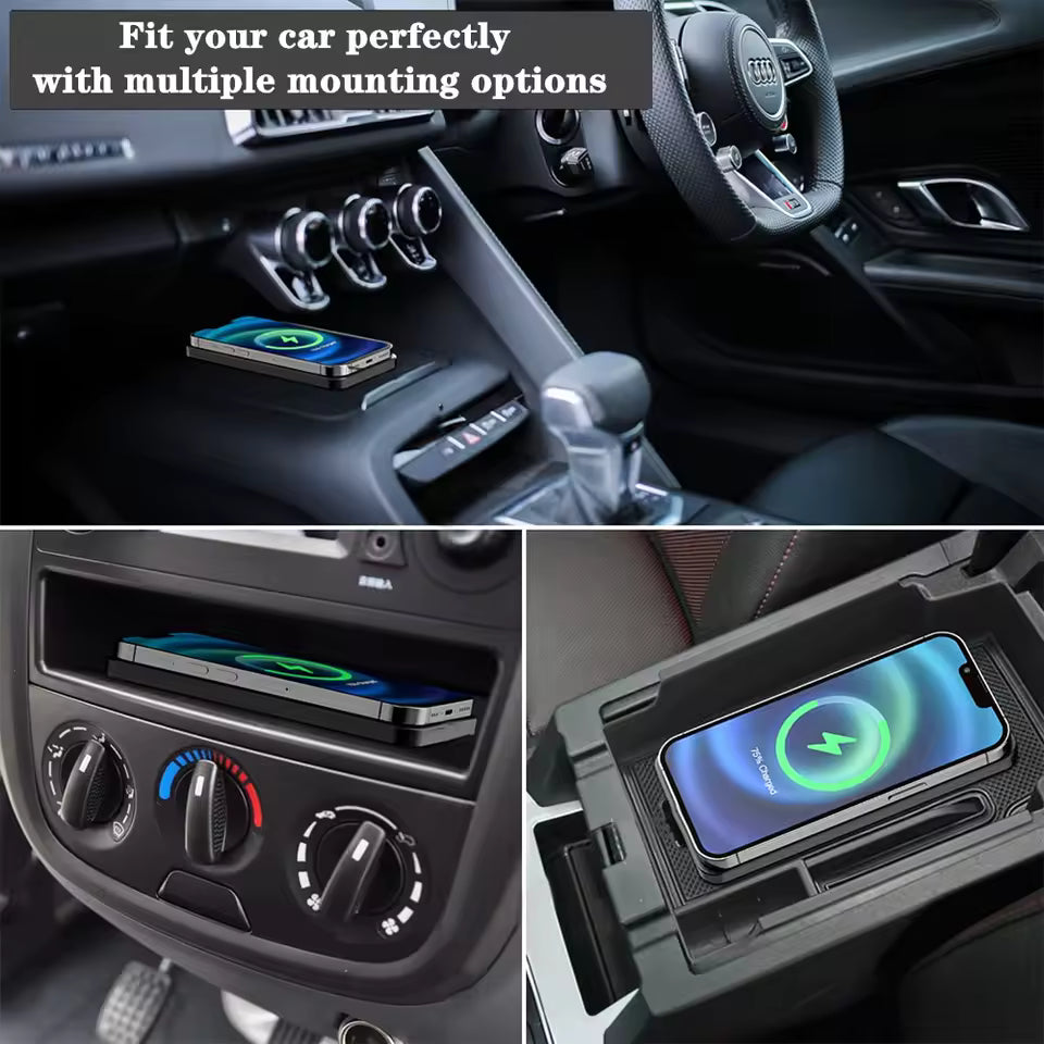 Car Wireless Charger Pad – Non-Slip Silicone Fast Charger