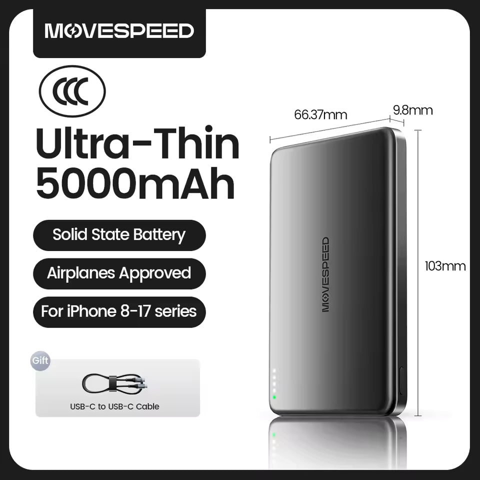 MOVESPEED 5000mAh Magnetic Wireless Power Bank