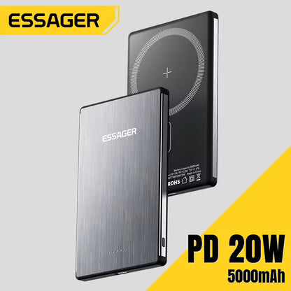 Essager 5000mAh Magnetic Wireless Power Bank