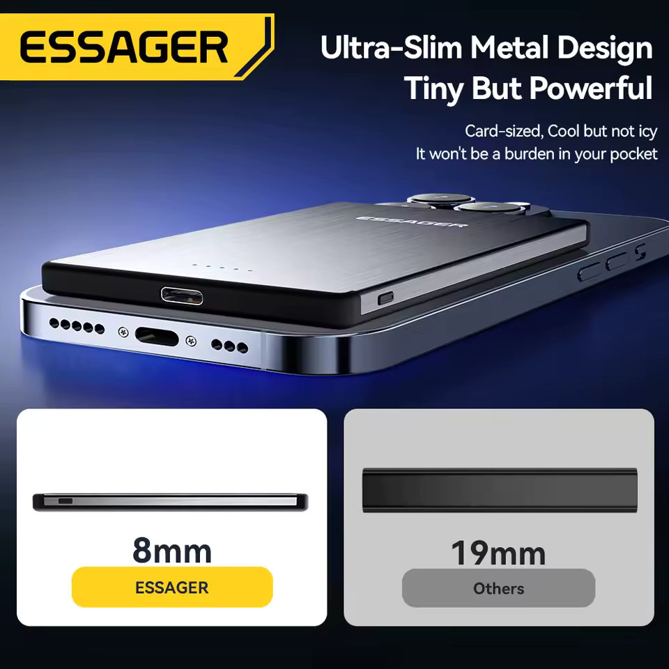 Essager 5000mAh Magnetic Wireless Power Bank