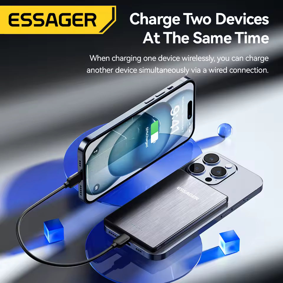 Essager 5000mAh Magnetic Wireless Power Bank