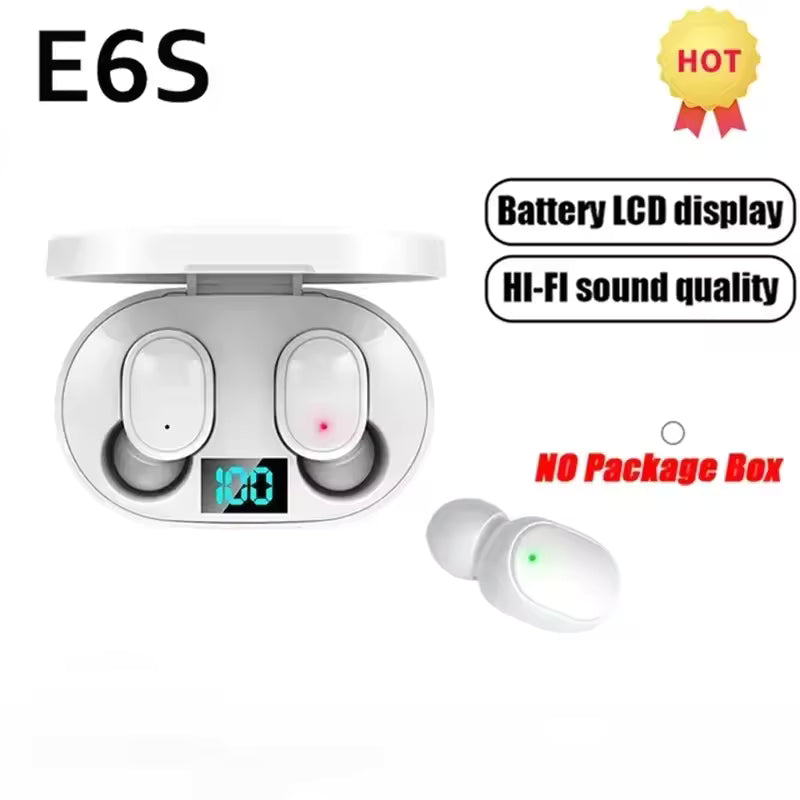 E6S TWS Wireless Bluetooth Earbuds | Noise Cancellation & HD Mic