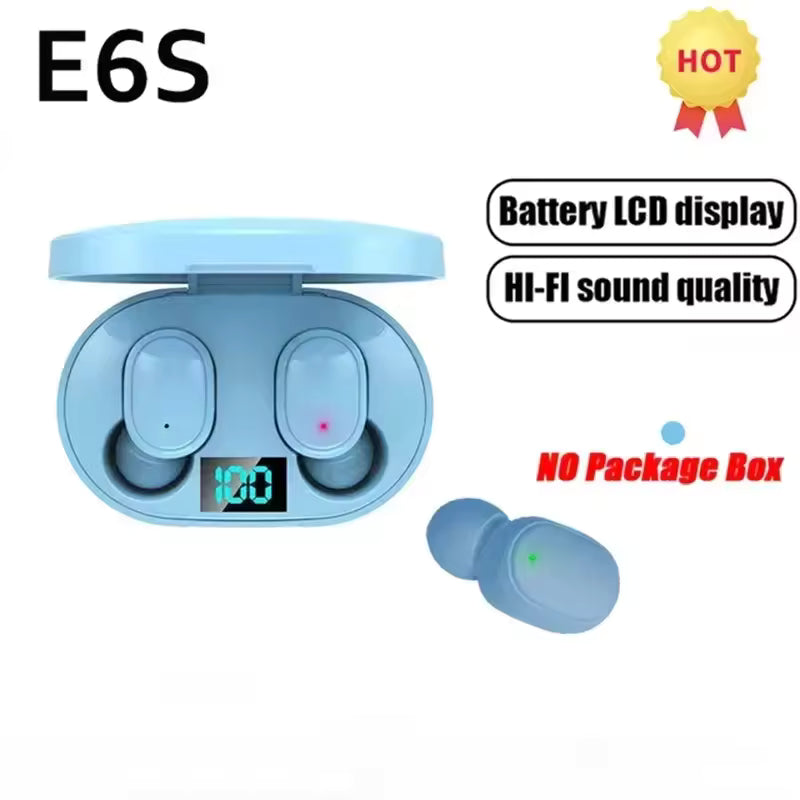 E6S TWS Wireless Bluetooth Earbuds | Noise Cancellation & HD Mic