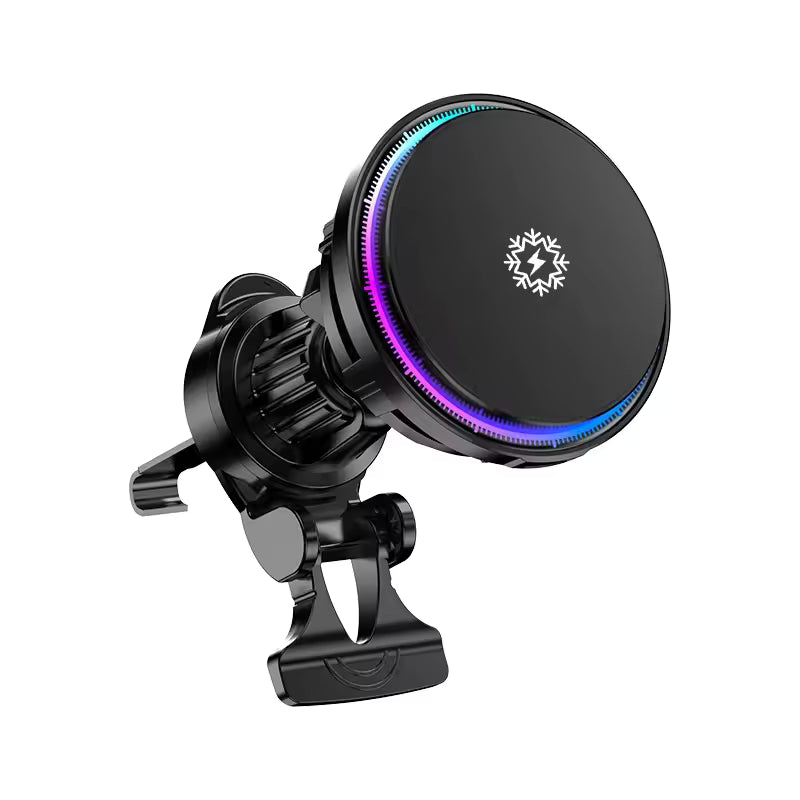 Magnetic Wireless Car Charger with Ice Cooling for iPhone 17/16/15/14/13 Pro Max MagSafe Car Mount