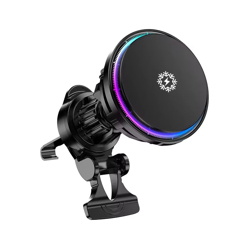 Magnetic Wireless Car Charger with Ice Cooling for iPhone 17/16/15/14/13 Pro Max MagSafe Car Mount