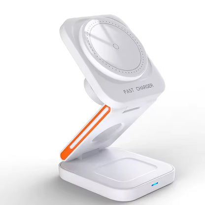 3-in-1 Foldable Magnetic Wireless Charging Station for iPhone, Apple Watch & AirPods Pro