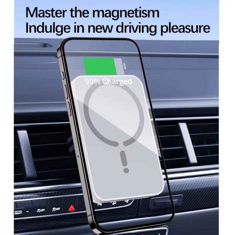 Magnetic Wireless Car Charger Air Vent Phone Holder for iPhone 17/16/15/14/13/12 Pro Max
