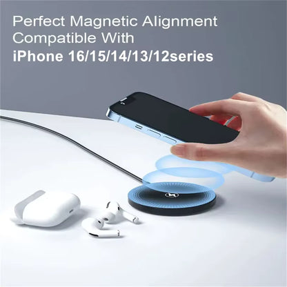 Magnetic Wireless Charger Stand for MagSafe iPhone, Samsung & Xiaomi with PD Fast Charging