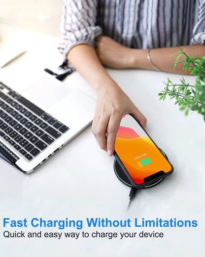 50W Fast Wireless Charging Pad for iPhone & Samsung – Universal Qi Charger