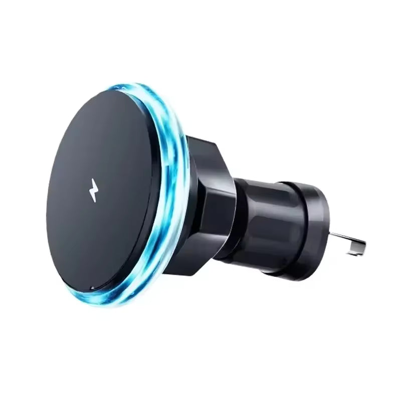 RGB Magnetic Wireless Car Charger & MagSafe Phone Mount for iPhone 12–17 Pro Max