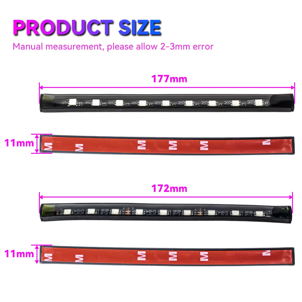 Neon RGB Car Interior Foot Lights – 48/72 LED Ambient Lighting with USB, APP & Remote Control