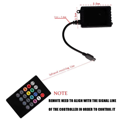 Universal RGB Car Ambient LED Lights – 8 Color Interior Atmosphere Strip for Cars, SUVs & 4x4s