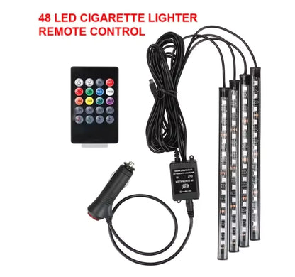 Universal RGB Car Ambient LED Lights – 8 Color Interior Atmosphere Strip for Cars, SUVs & 4x4s